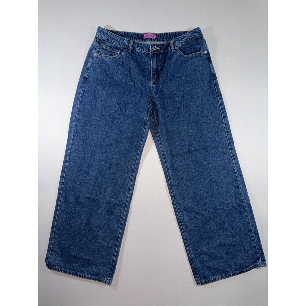 Edikted Y2K-Style Jeans | Low-Rise Wide Leg | Size XL
